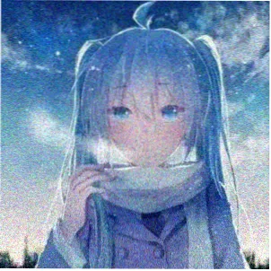 读者灯芯的像素风格头像，朱批红印章配湖蓝底